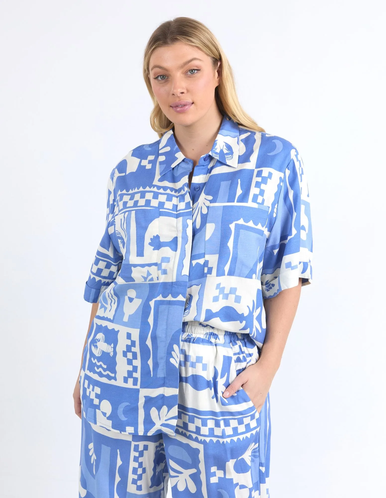 Elm - Holiday Sun Shirt - Cerulean Sun Shirt