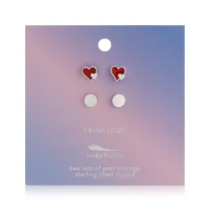 Extra Love - Hearts   Round Studs