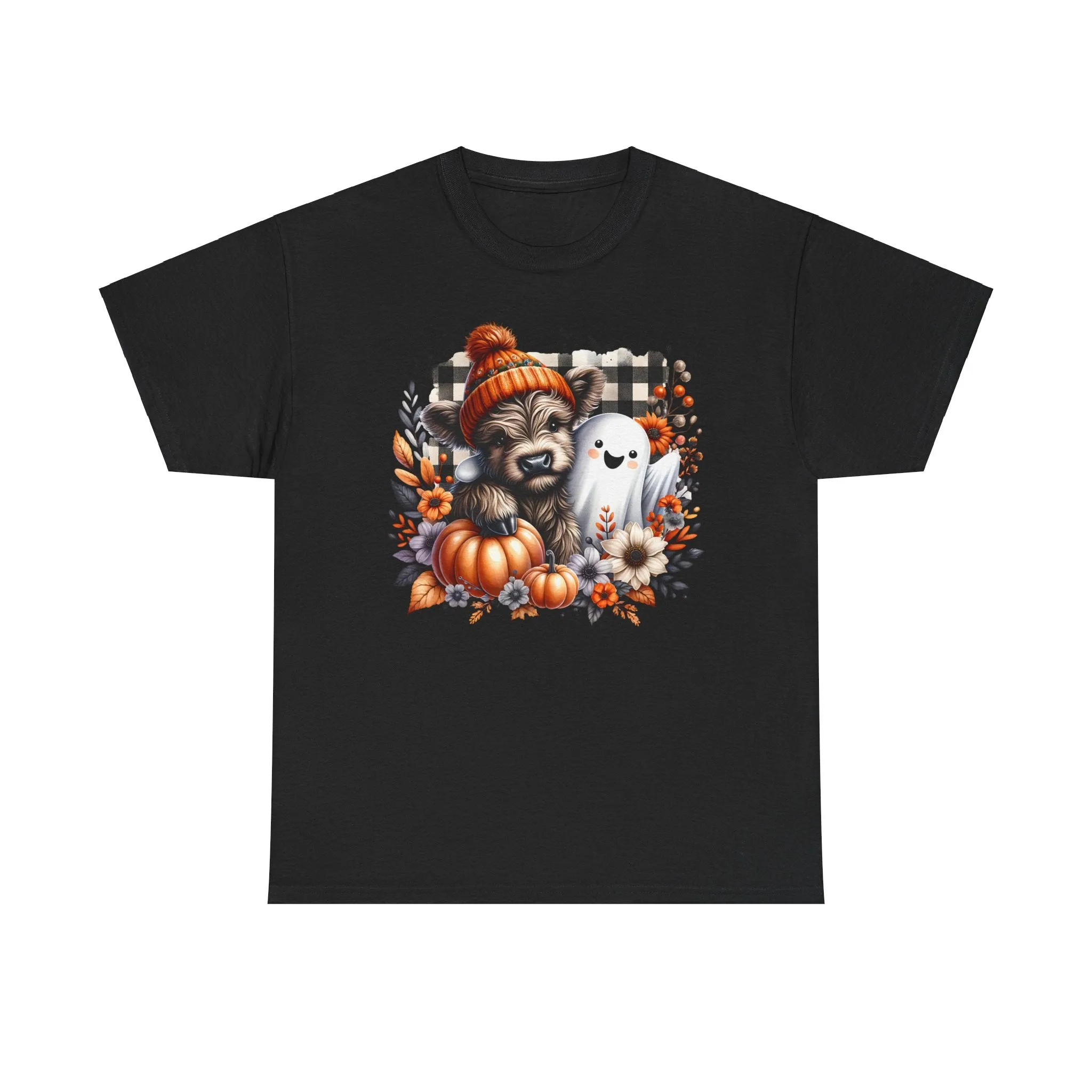 Fall cow, ghost & Pumkins Tee