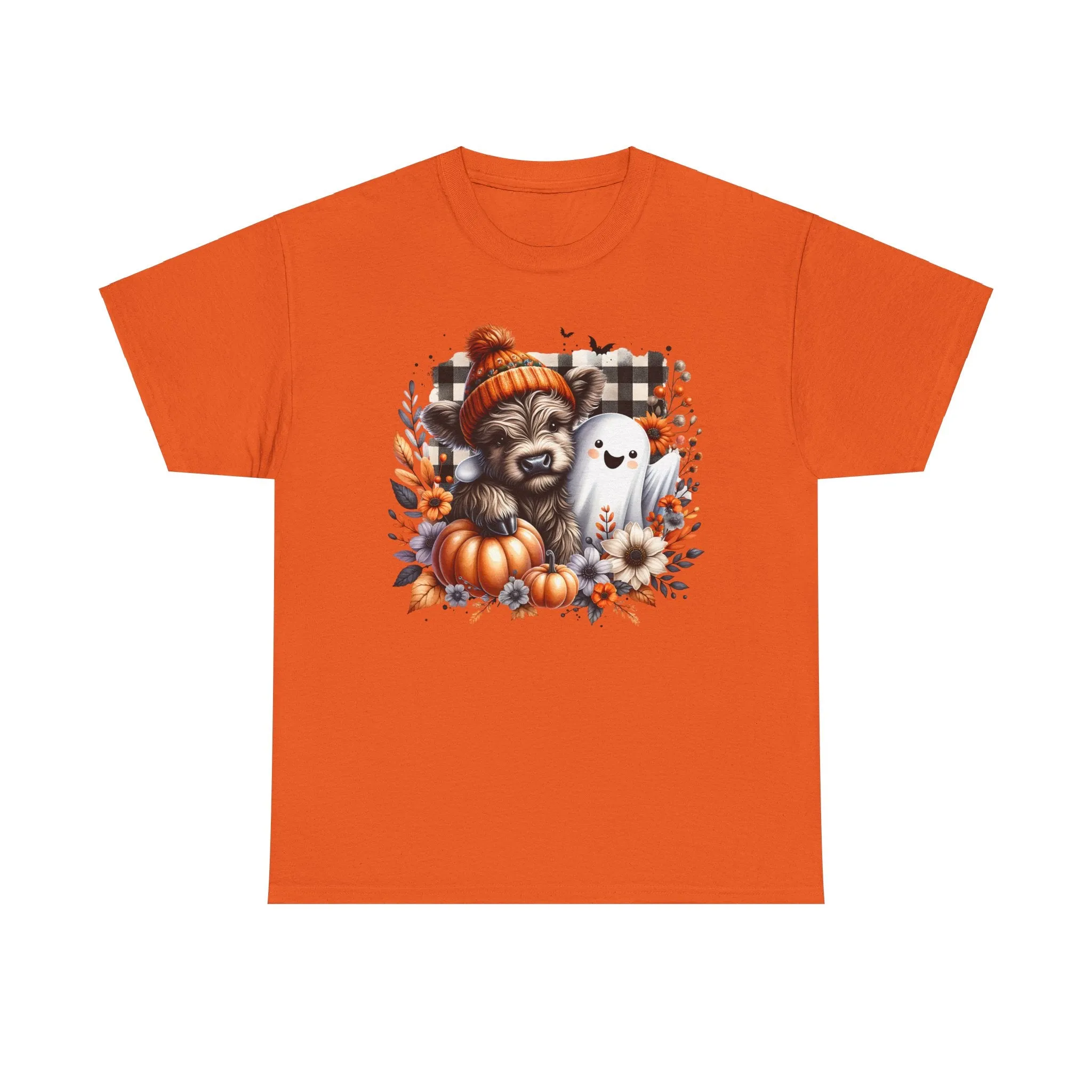 Fall cow, ghost & Pumkins Tee