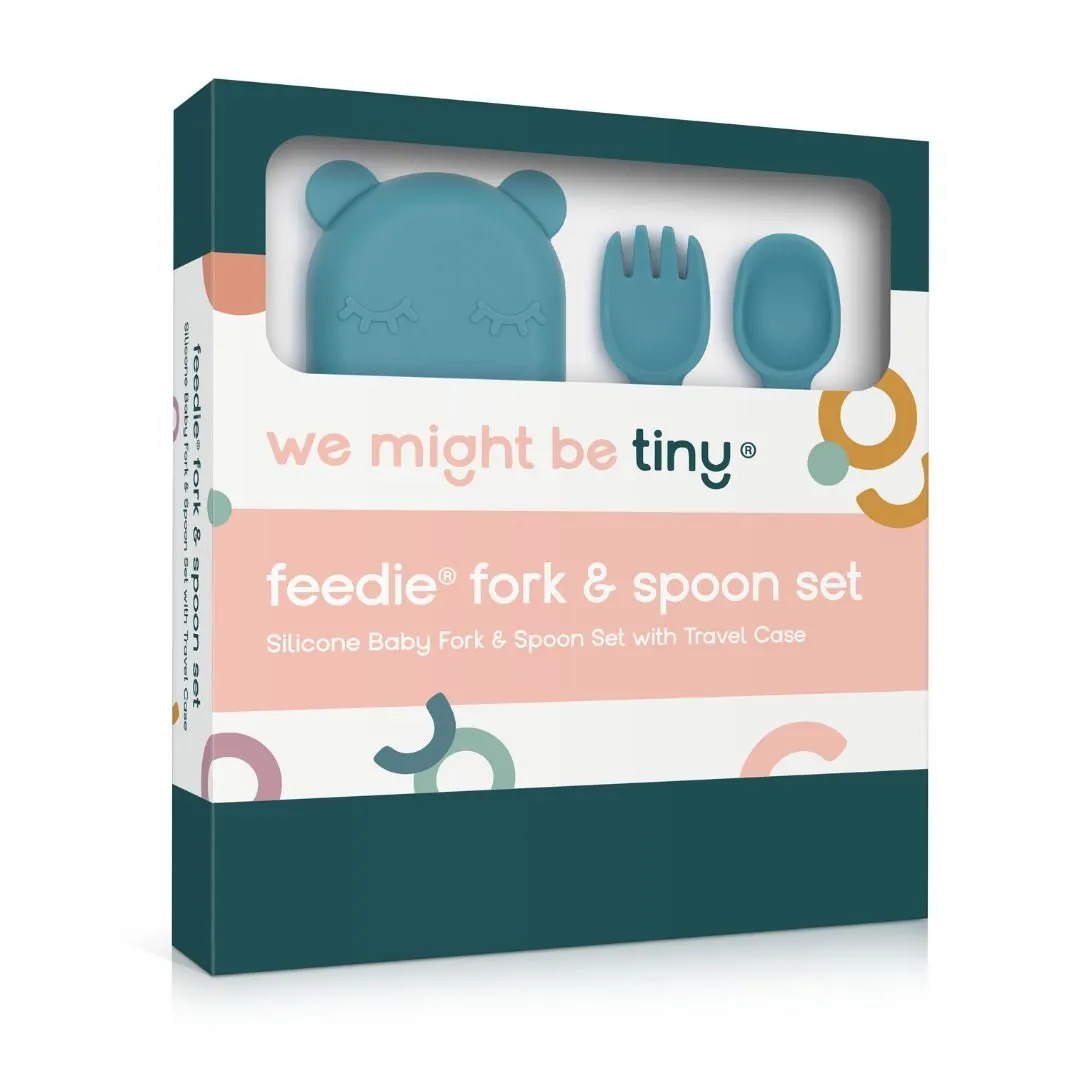 Feedie® Fork & Spoon Set - Blue Dusk