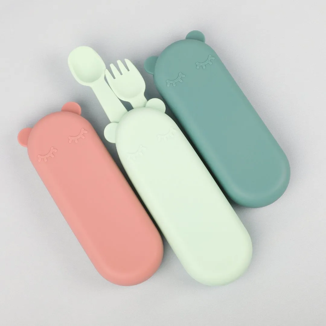 Feedie® Fork & Spoon Set - Blue Dusk