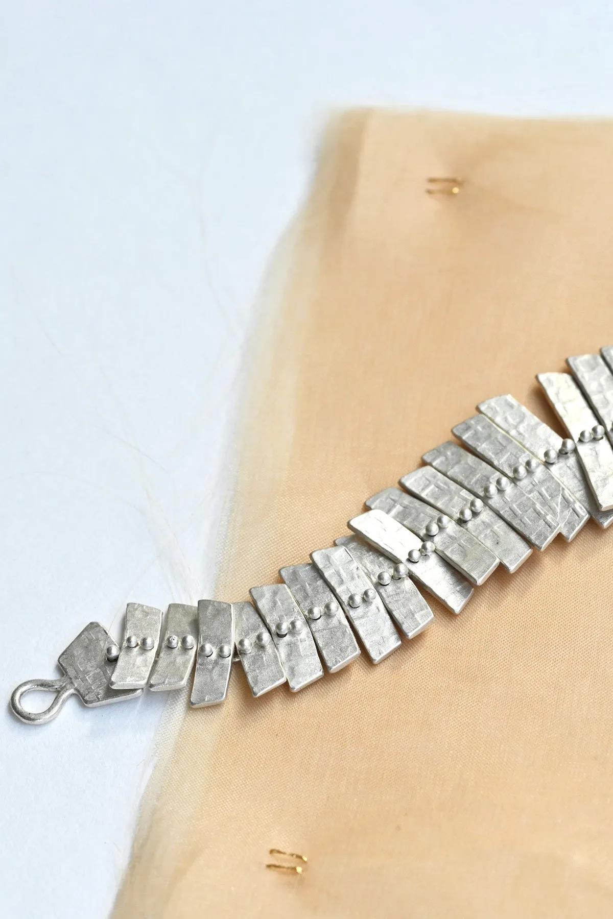 Fishbone Bracelet, Sterling Silver