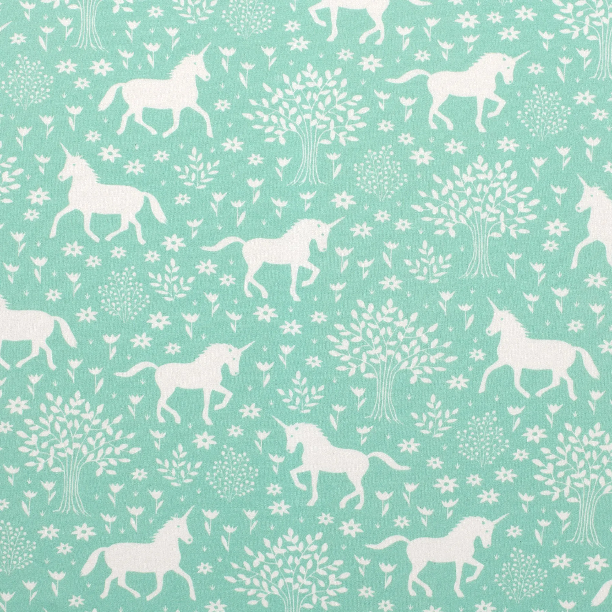 Fitted Crib Sheet - Magical Forest Mint