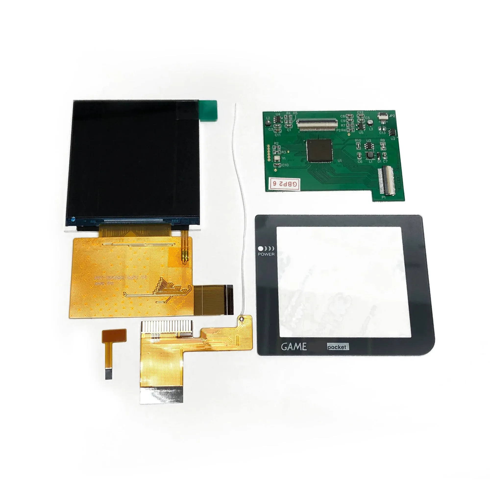 Game Boy Pocket 2.6" Original Size IPS Backlight LCD Screen Mod Kit AIO-XL