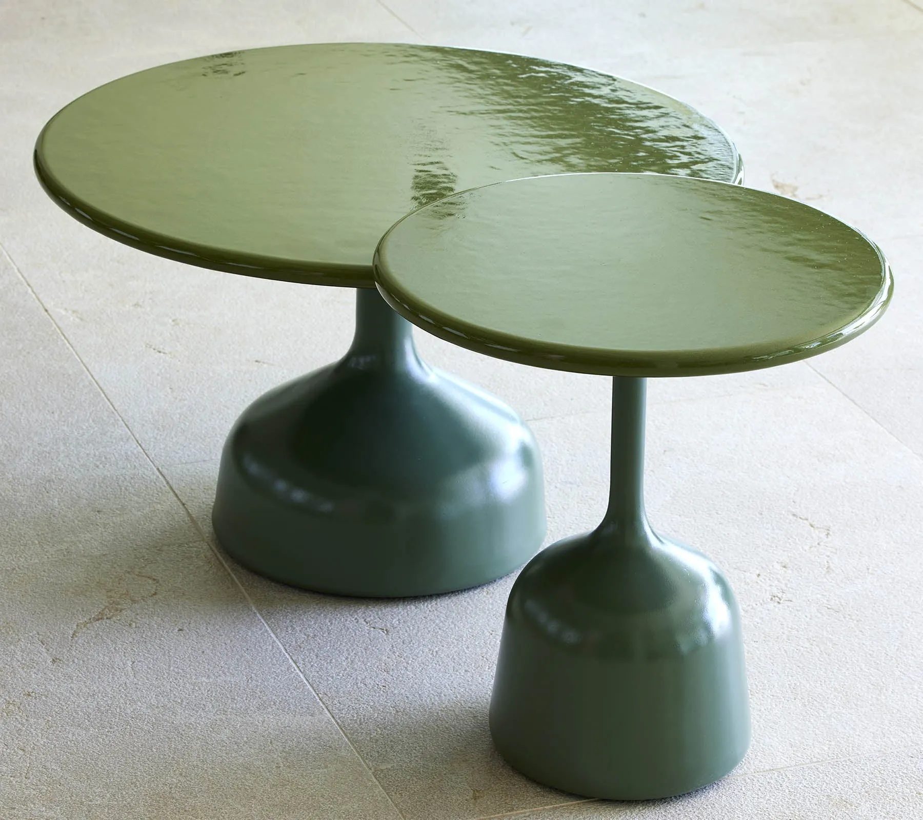 Glaze coffee table, large, dia. 70 cm