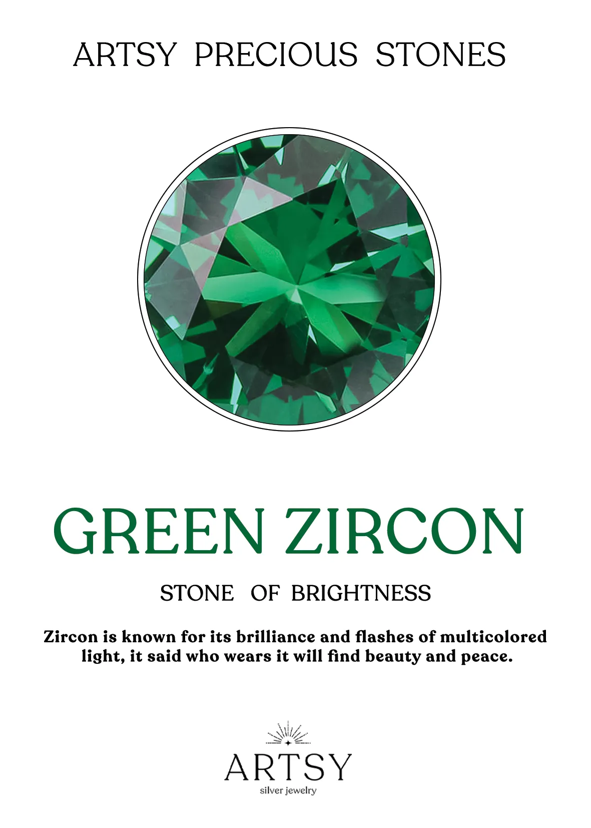 Green Zircon Stone Necklace & Bracelet Set