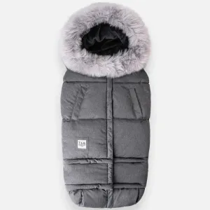 >7 A.M. Enfant Blanket 212 Evolution TUNDRA - Heather Grey Dark - Arctic Faux Fur (6M-4T)