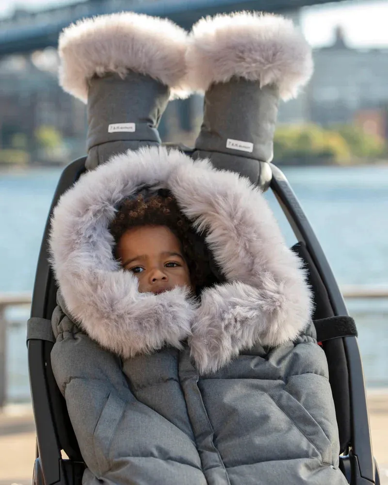 >7 A.M. Enfant Blanket 212 Evolution TUNDRA - Heather Grey Dark - Arctic Faux Fur (6M-4T)