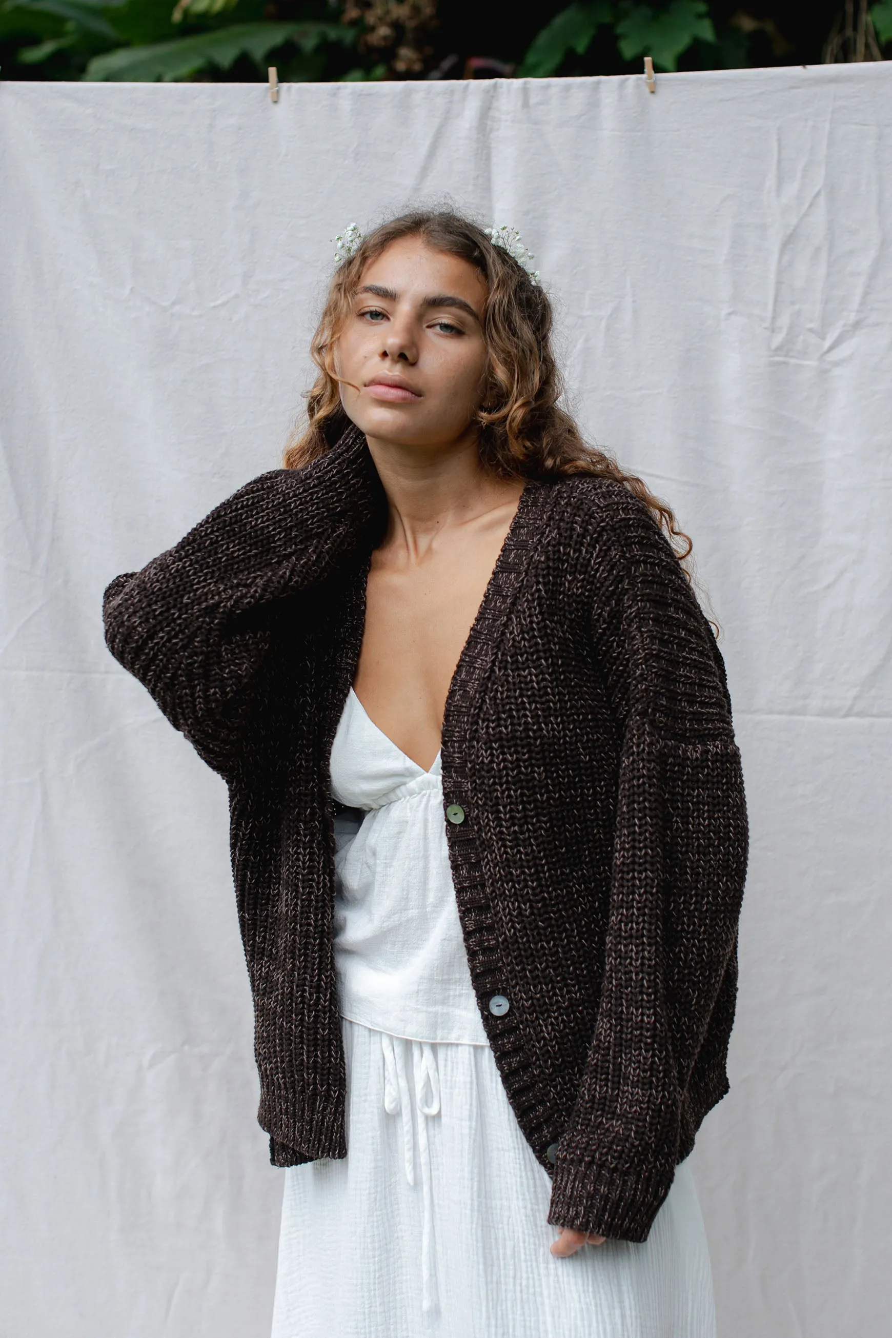 Helga Cardigan Coffee