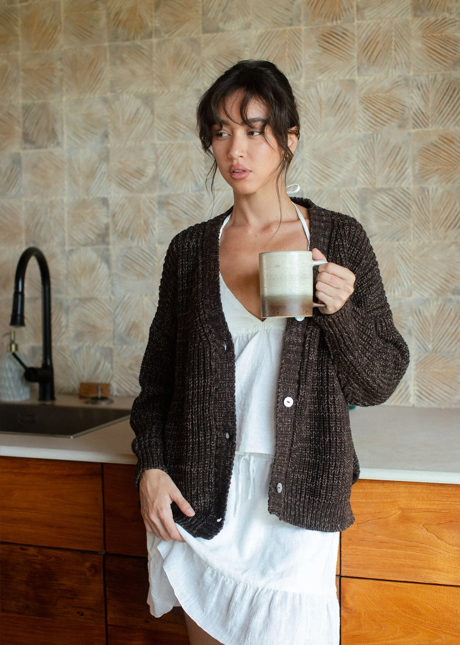 Helga Cardigan Coffee