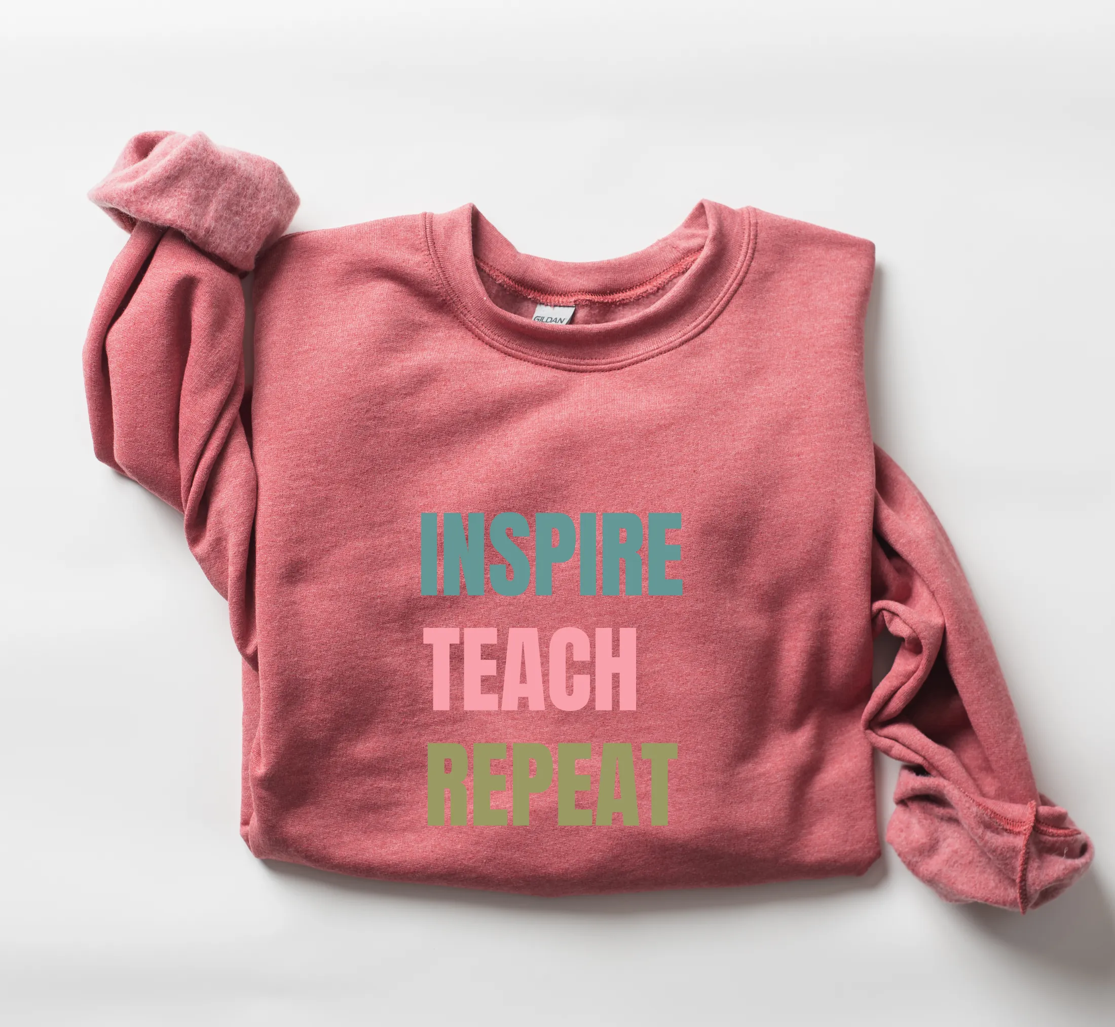 Inspire Teach Repeat Sweatshirt Teachers Pullover