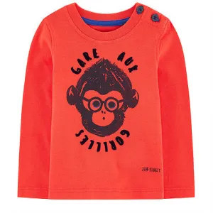 Jean Bourget Kids/Baby Long Sleeve Tee in Orange