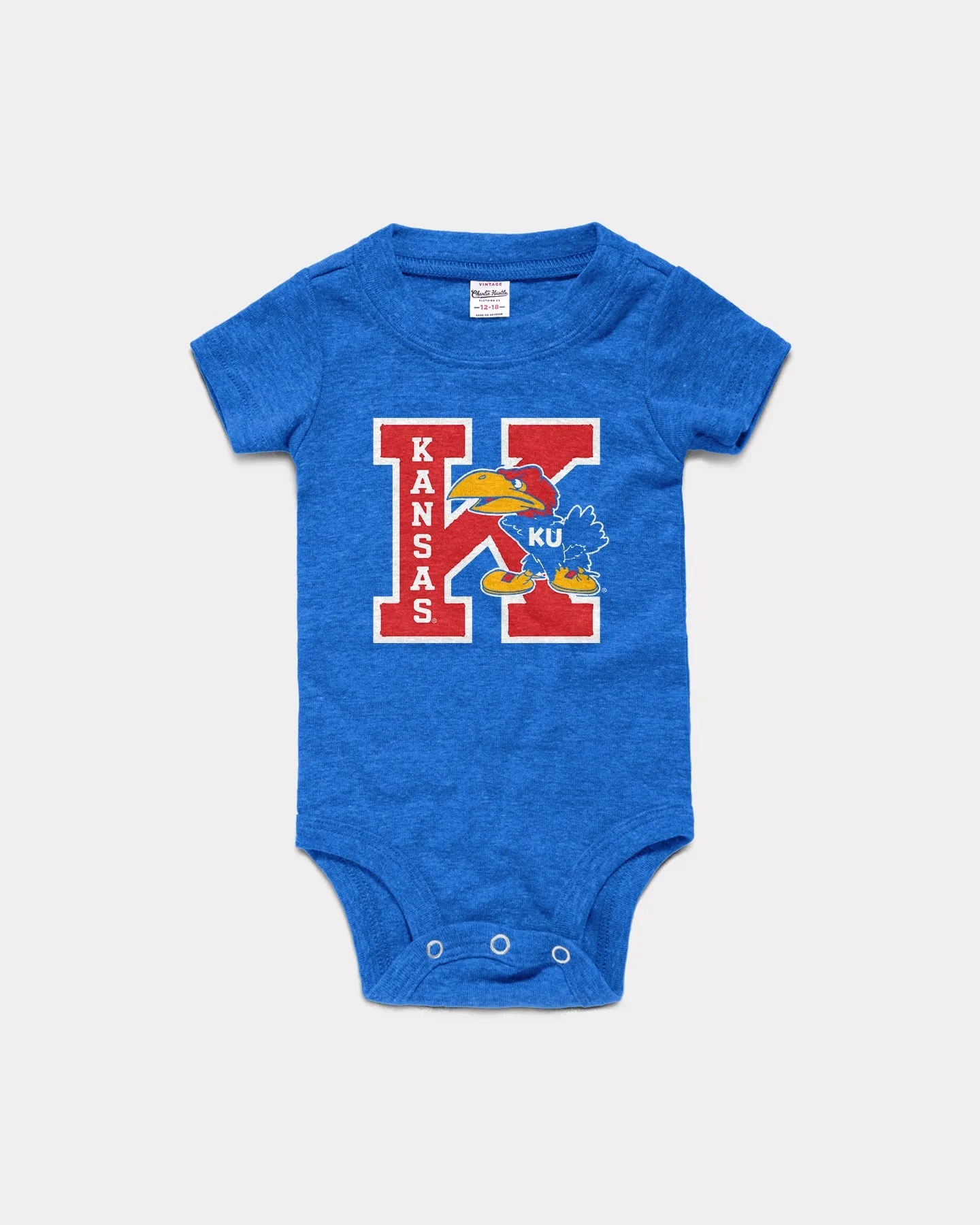 Kansas Block K Warhawk Royal Blue Onesie