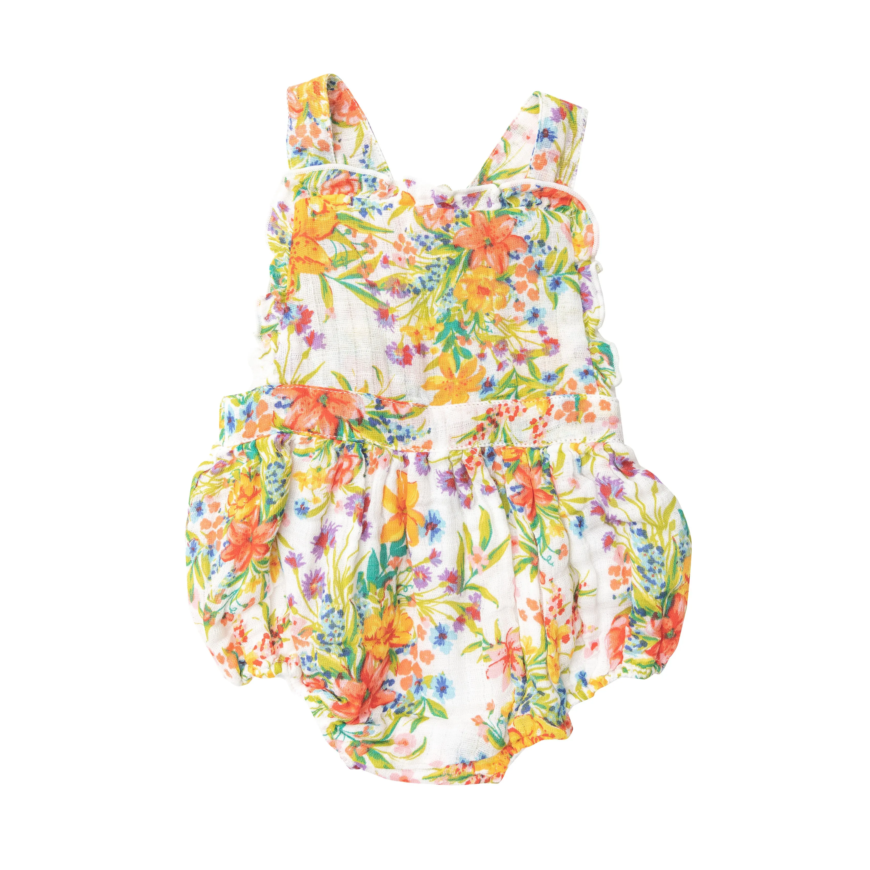 Muslin Ruffle Bib Sunsuit