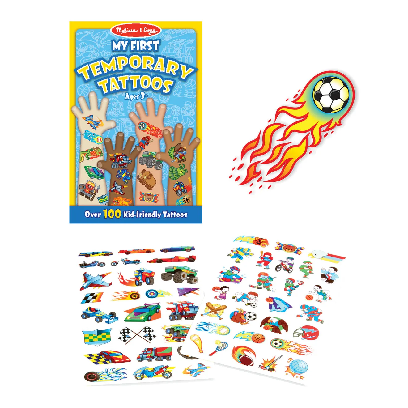 My First Temporary Tattoos: 100  Kid-Friendly Tattoos - Adventure, Creatures, Sports, and More