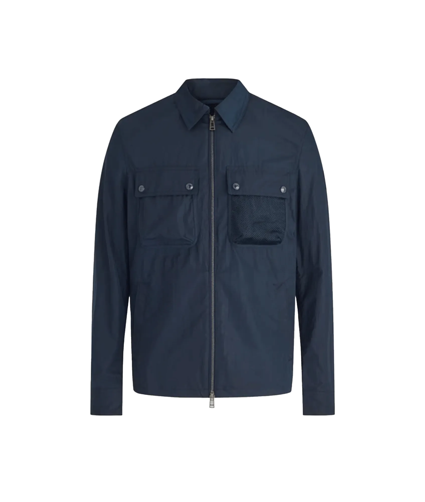 Outline Ripple Shell Overshirt - Navy