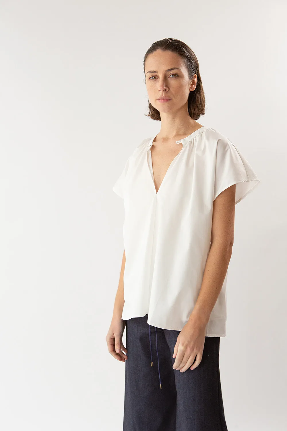 Patti Cotton Blouse In Ivory