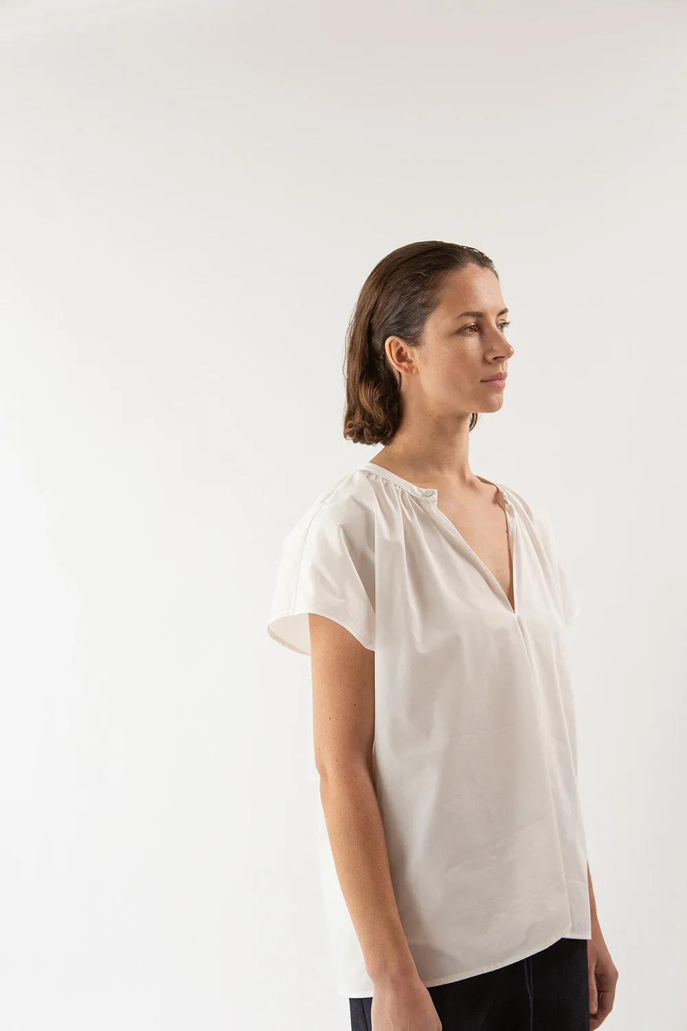 Patti Cotton Blouse In Ivory