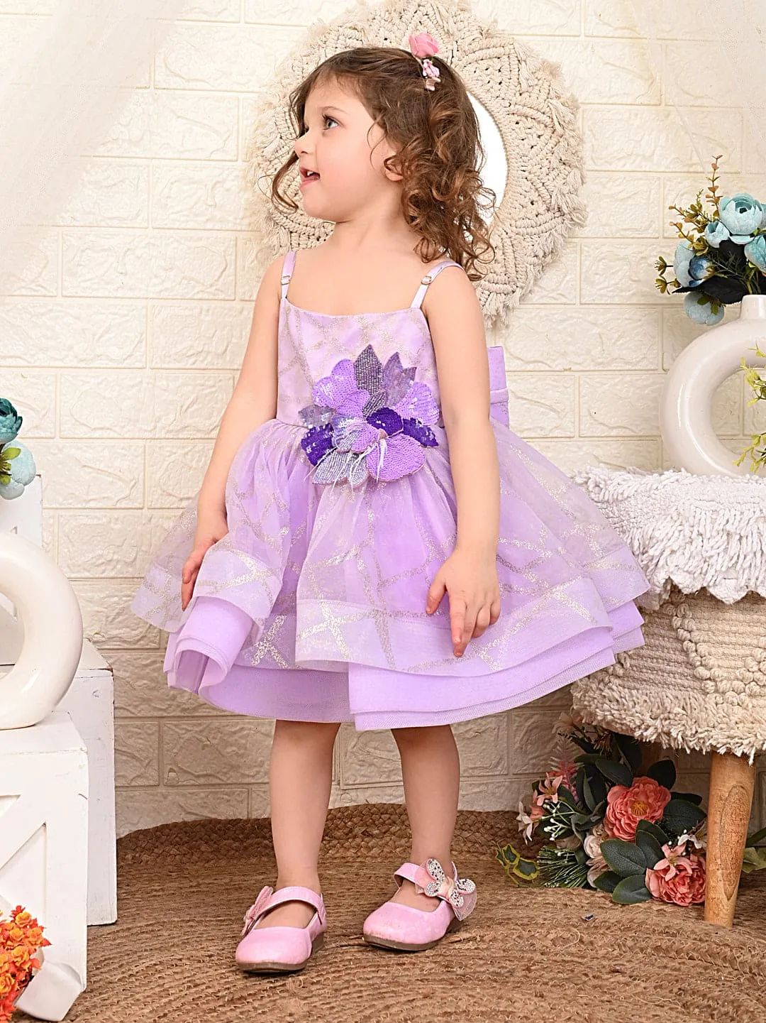 Pre Order: Lavender Big Flower Dress