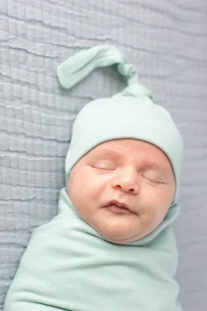 Sage Newborn Knotted HAT ONLY Unisex