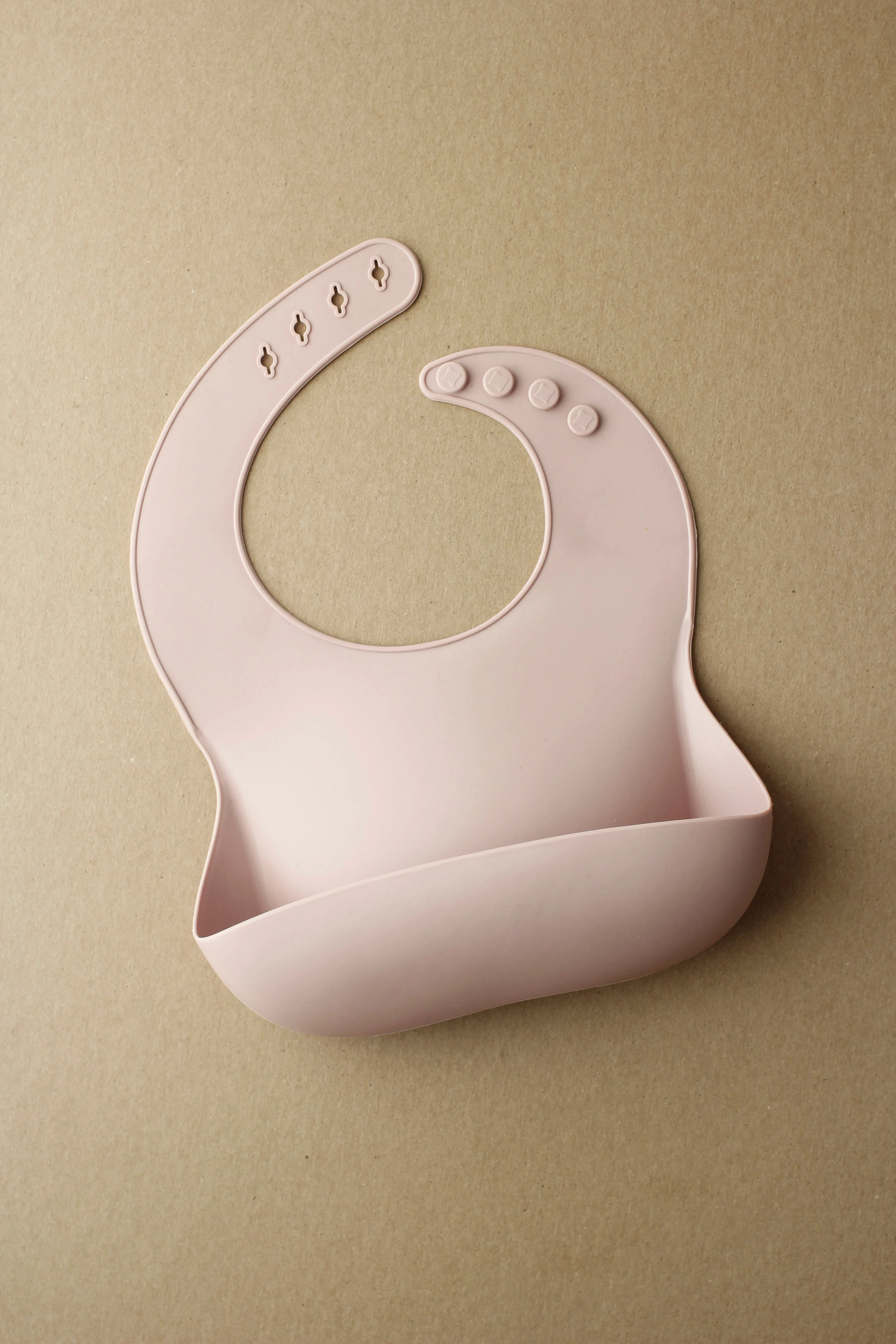 Silicone Baby Bib - Pale Mauve