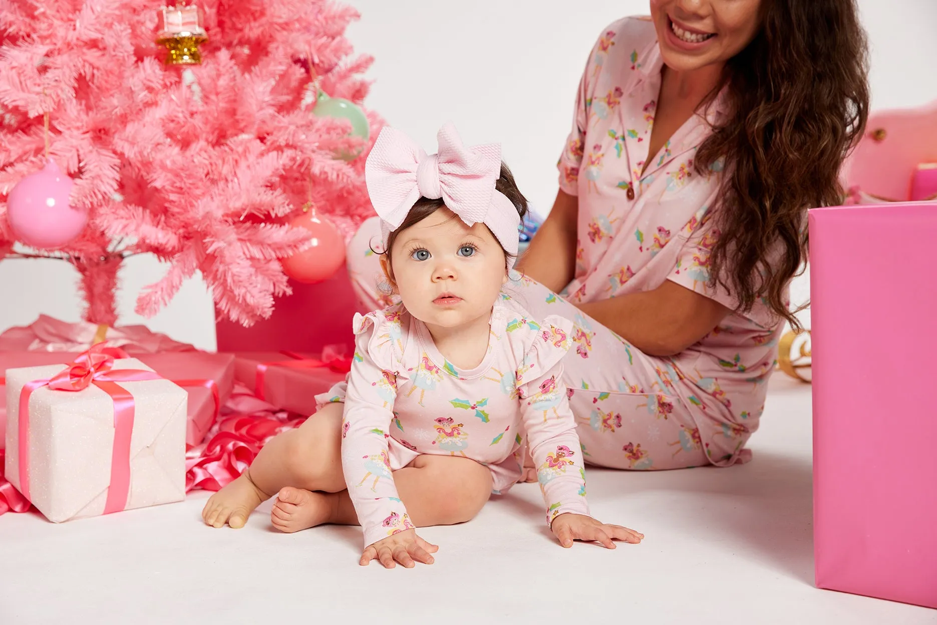 Sugarplum Pixie Ruffled Long Sleeve Bubble Romper