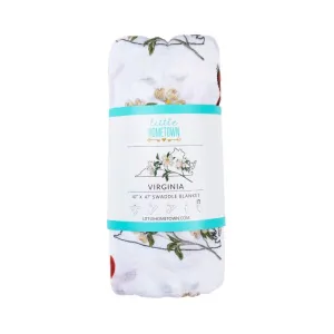 Virginia Baby Muslin Swaddle Receiving Blanket (Floral)